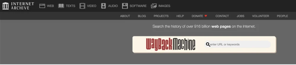 wayback machine tool